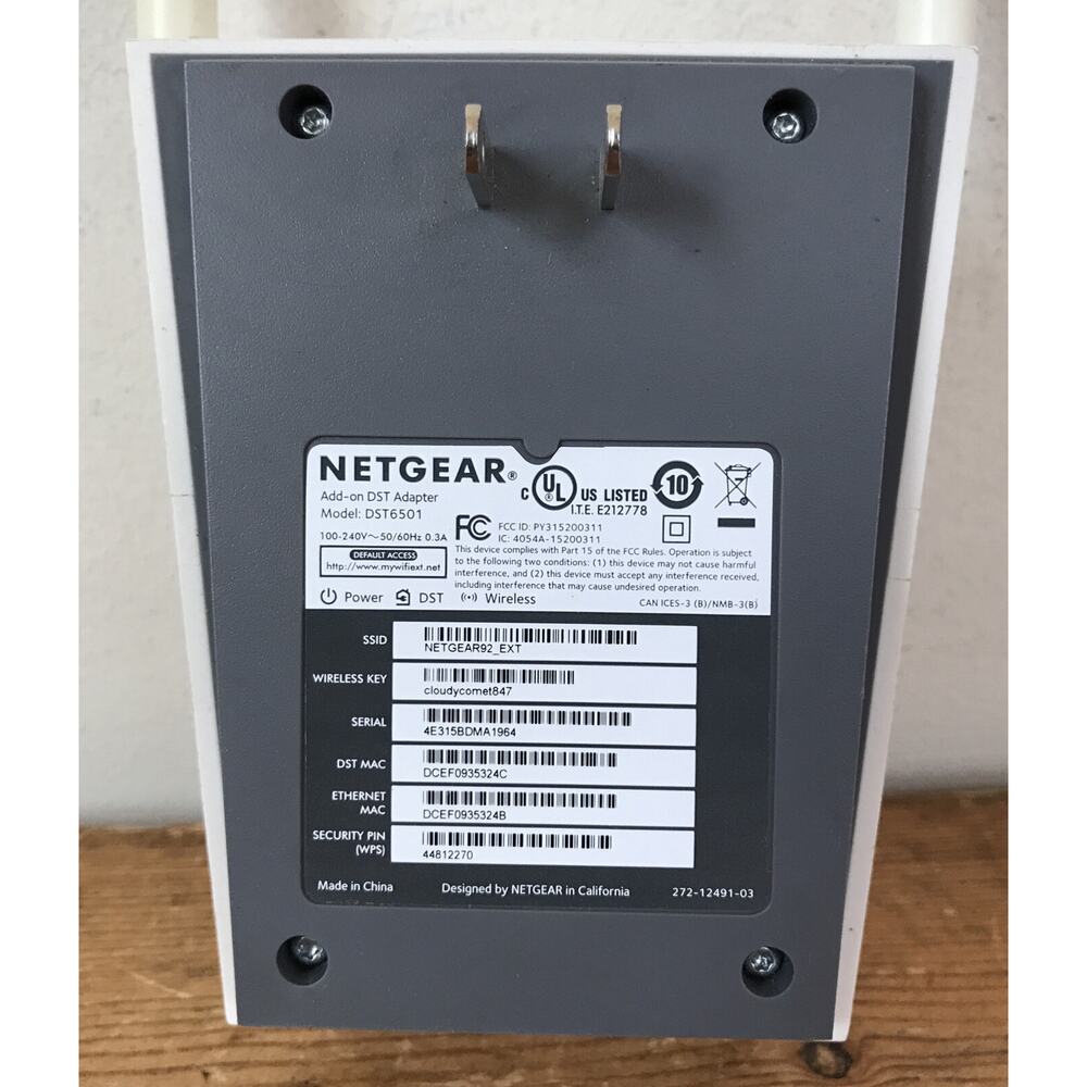 NETGEAR DST6501 Geek Squad Add-On DST Adapter Wifi Router Extender - Picture 2 of 6